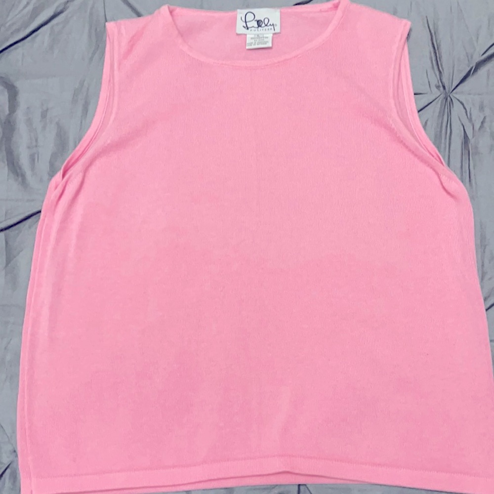 Vintage Lilly Pulitzer Pink Sweater Vest - L